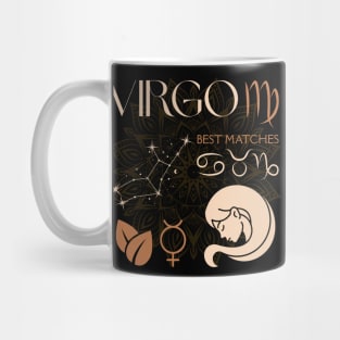 Virgo Zodiac Sign Compatibility Celestial Design Mug